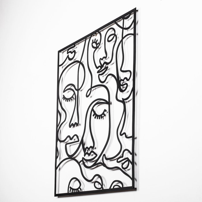 Wallity Faces 2 - Escultura de Pared de Metal Negra Wallity Faces 2 - Escultura de Pared de Metal Negra